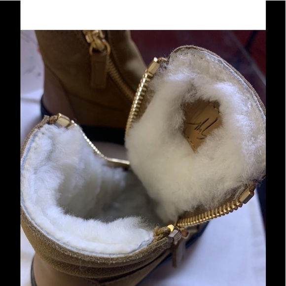 ⭐️giuseppe zanotti jr NEW camel suede lined boots - Picture 2 of 13